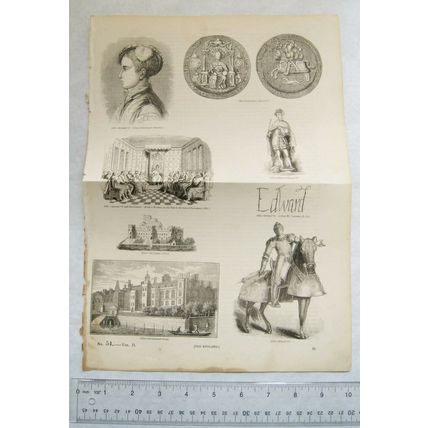 1860s engraving - Edward VI & Somerset House