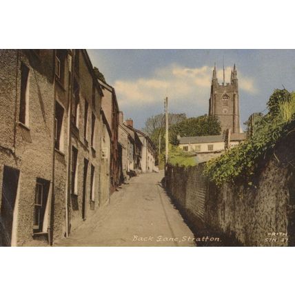 Cottages at Back Lane Stratton Gloucestershire Postcard