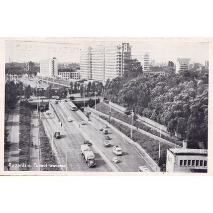 Rotterdam Tunnel Traverse Aerial Motorway Dutch Highway Postcard