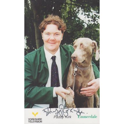 Dominic Brunt Paddy Kirk Emmerdale Farm Vintage Hand Signed Cast Card Photo