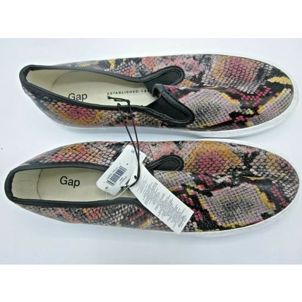 GAP Slip-on Sneakers Snake Print Novelty Leather Loafers Women's US 9