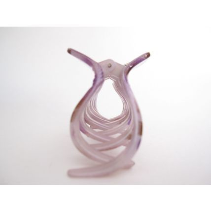 Spotted purple brown white hair claw clip for medium fine hair
