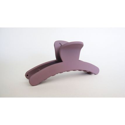 Long matte mauve lavender purple hair claw clip for long hair