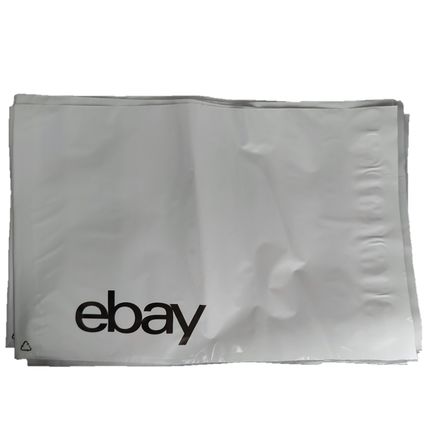 10 Polybags NOT Padded White Black Branded 22.5cm x 30cm Self Seal A22