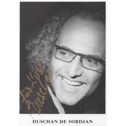 Duschan De Sordjan Fashion Sunglasses Designer Hand Signed Photo