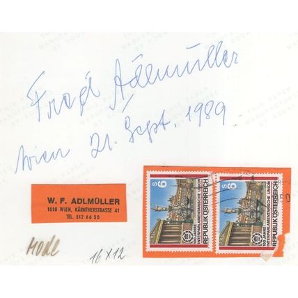 W. Fred Adlmueller German WW2 Fashion Designer Actor Hand Signed Photo