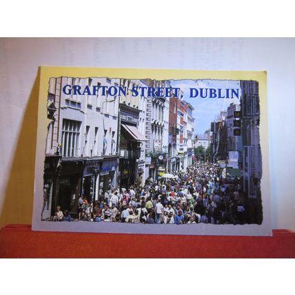 GRAFTON STREET, DUBLIN, IRELAND used postcard 2000 pm J Hinde =