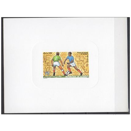 Djibouti 1986 Epreuve de luxe Mi. 461 FIFA Coupe Monde Mexique Soccer Football
