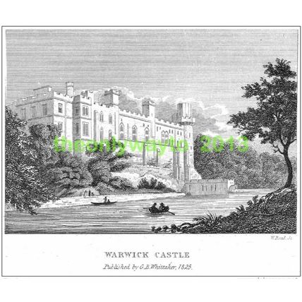 Warwick Castle, Warwickshire, England, 1825, MODERN REPRODUCTION