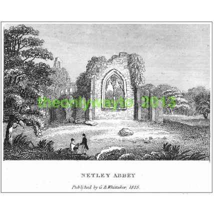 Netley Abbey, Hampshire, England, 1825, MODERN REPRODUCTION