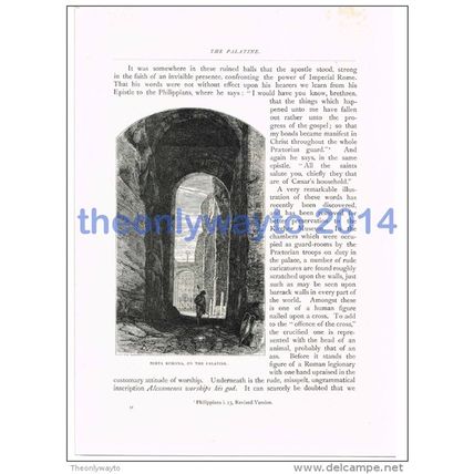 PORTA ROMANA, PALATINE, ROME, ITALY, BOOK ILLUSTRATION/PRINT, c1891