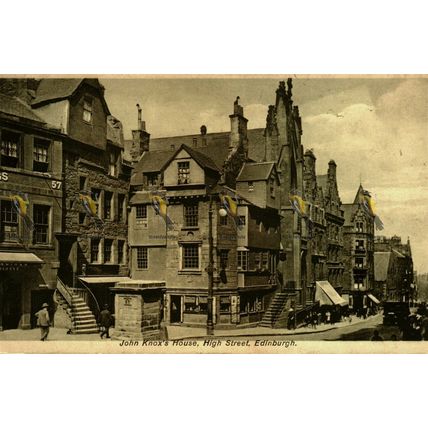John Knox's House, High Street, Edinburgh, Scotland, Postcard, 1928