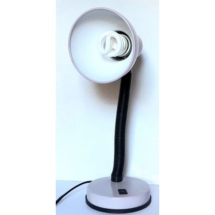 DESK OR BEDROOM LAMP - LILAC - 35 cm tall - 60 WATT - 230 volt AC - WORKING WELL