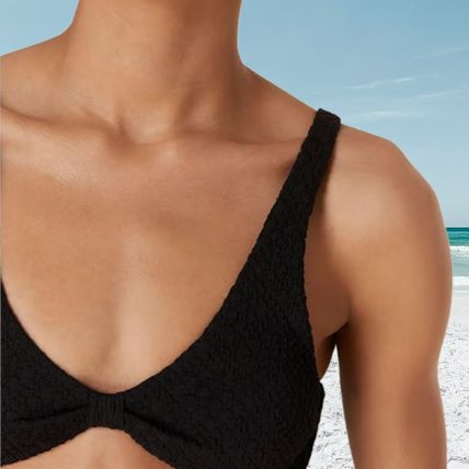 Andie Swim The Amor Top Black Popcorn Size Small