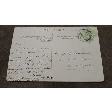 1907 fr Postcard - Beachy Head Lighthouse, Eastbourne - Sussex