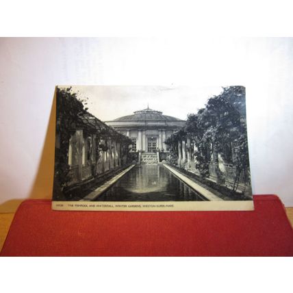 FISHPOOL, WINTER GARDENS, WESTON-SUPER-MARE vintage used postcard 1957 pm =