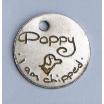 Pet ID, Luggage Tags etc, Round FREE ENGRAVING BOTH SIDES FREE POST