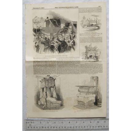 1843 engravings Duke of Wellington Rugby, Belvior Castle, Triumphal Arch Thorpe