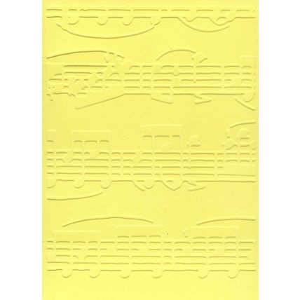 A6 Embossed Card. 10 Sheets. Music Notes. Cardmaking Scrapbooking Crafts Toppers