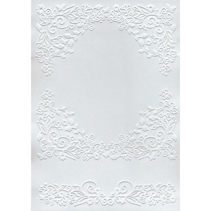 A6 Embossed Card. 10 Sheets. Frame. Cardmaking Scrapbooking Crafts