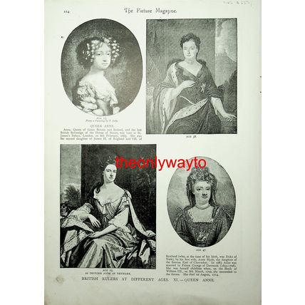 Queen Victoria in Brighton (Queen Anne At 4 Ages, Reverse), Book Illustration