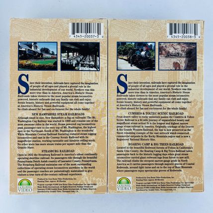 Americas Historic Steam Railroads VHS Video 1999 2-Tape Set