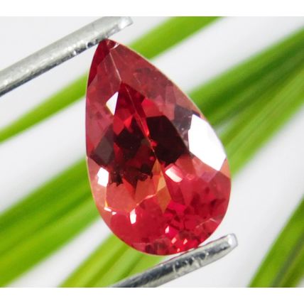 4.60 Ct Natural Mandarin Orange Peach Garnet Pear Cut Loose Gemstone
