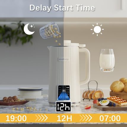 8 in 1 Automatic Nut Milk Maker, 40Oz Plant Based Milk Machine for Homemade Almo