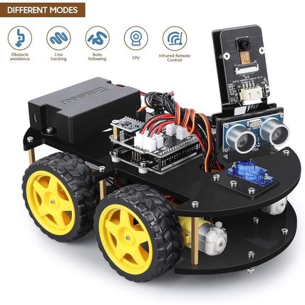 ELEGOO UNO R3 Smart Robot Car Kit V4 for Arduino Robotics for Kids Ages 8-12 12-