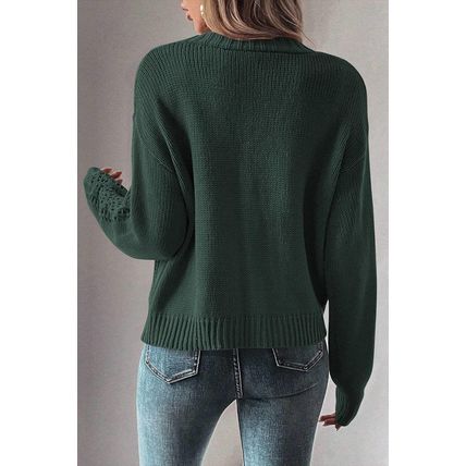 Canton Open Knit Drop Shoulder Sweater Cardigan