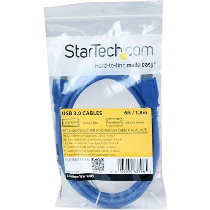 Lot of 9 Startech 6 ft USB 3.0 (5Gbps) Extension Cable A to A -M/F USB3SEXTAA