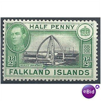 Falkland Islands 1938 SG146 1/2d Black & Green M/Mint.
