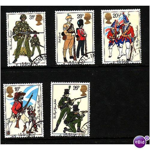 GREAT BRITAIN 1983 BRITISH ARMY SET 5 VALS FINE USED