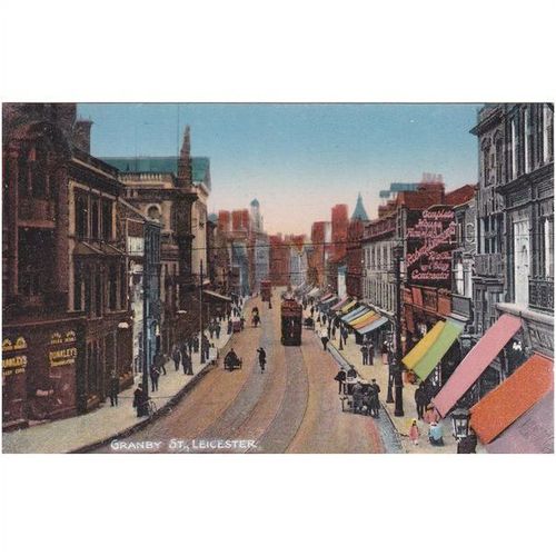 Granby Street Leicester Leicestershire Postcard (LEI6363)