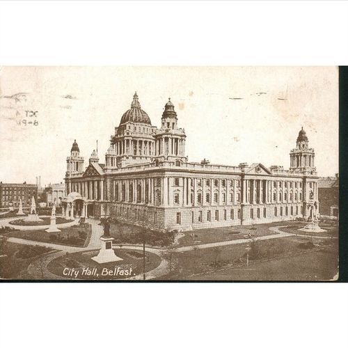 Vintage British Postcard - City Hall, Belfast, N. Ireland