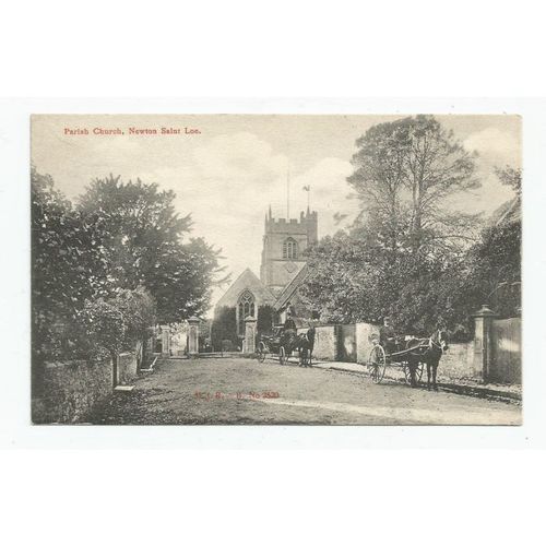 NICE PRINTED POSTCARD of the PARISH CHURCH NEWTON SAINT LOE BATH SOMERSET (344)