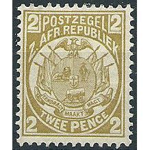 Transvaal 1887 SG178 2d Olive Bistre Mounted Mint ... .