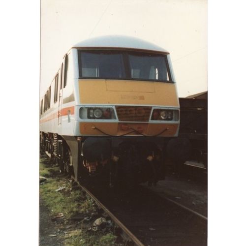 Railway Photo BR Class 90 90004 Bounds Green Depot 1987 Electric Loco TMD 1
