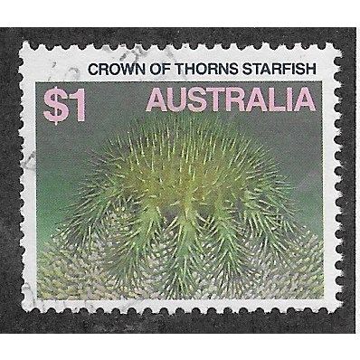 AUS 1979 $1.00 'CROWN OF THORNS STARFISH' FINE USED (EBID68-038)