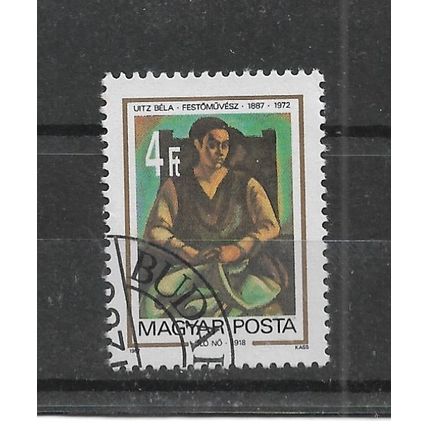 Hungary.Birth Centenary of Bela Uitz (painter) stamp.Fine Used.Nov22