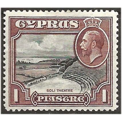 Cyprus 1934 SG136 1pi Black & Red-Brown Mounted Mint ..