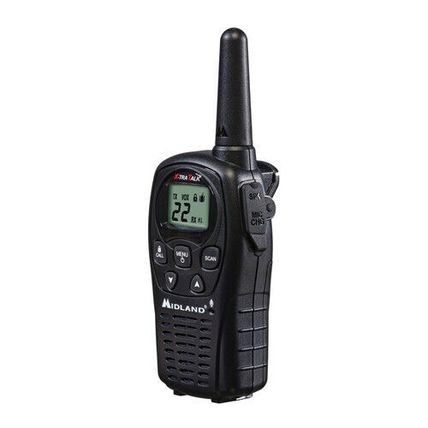 2 WALKIE TALKIE MIDLAND LXT500 SIN CARGADOR NI BATERIAS , PEQUEÑOS Y RESISTENTES