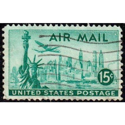 USA 1947 Air Mail 15c Used Stamp . Airmail