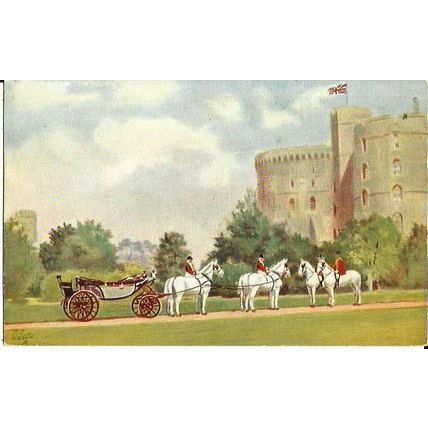 Art THE ROYAL MEWS WINDSOR CASTLE Postcard (Tuck Oilette 3008)