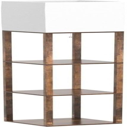RUNTOP Floor Lamp with Shelves, Modern Shelf Lamp for Display Storage, 3 Color T