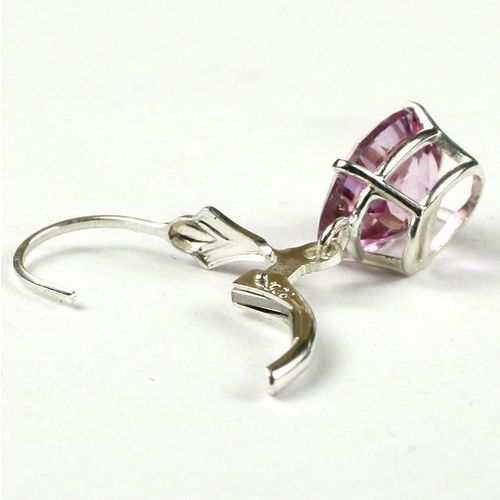 Pure Pink Topaz, 925 Sterling Silver Leverback Earrings, SE107