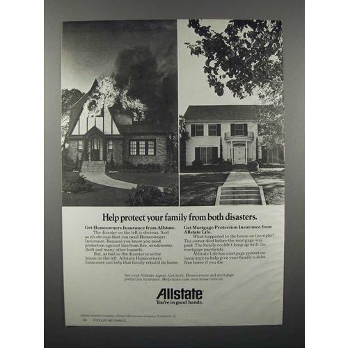1979 Allstate Insurance Ad - Protect Both Disasters
