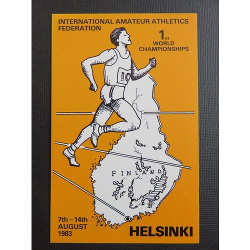 Athletics IAAF 1st World Championships Helsinki 1983 467/1500 Veldale Postcard