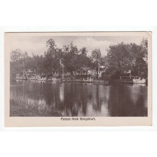 Penton Hook Bungalows Staines Postcard RP Middlesex