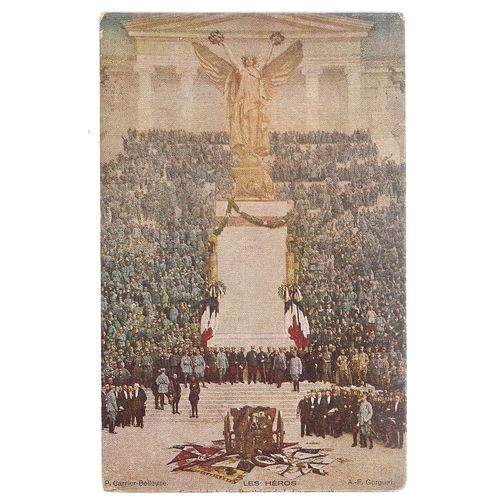 PANTHEON DE LA GUERRE - 1918, WW1 unused antique postcard PARIS